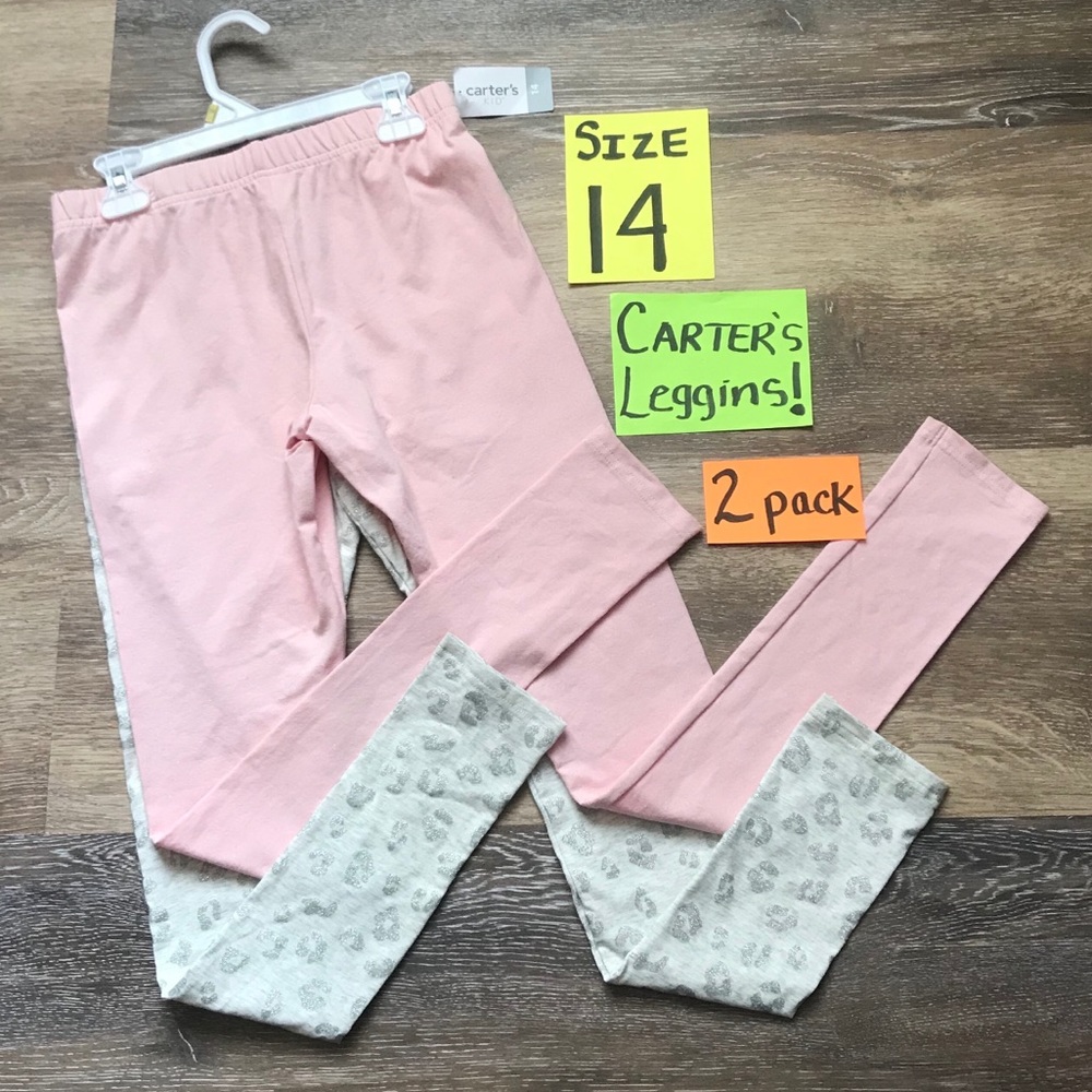 NWT Carter’s 2pk Leggings size 14